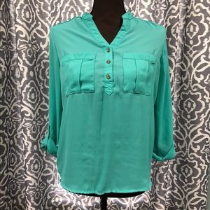 Sheer half sleeve shirt